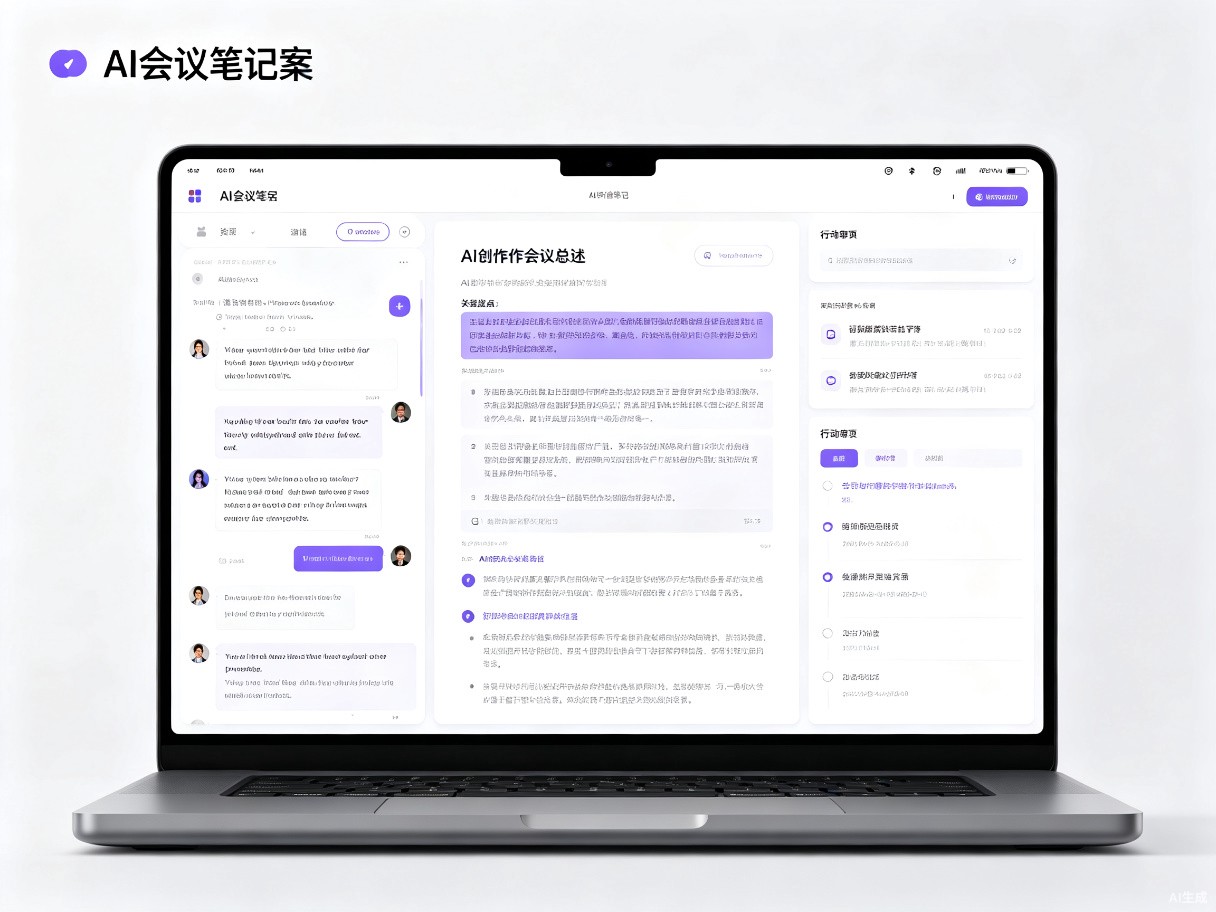 PC端AI会议纪要软件示意图